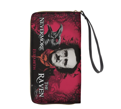 Christianartbag Novel Bags, Personalized Leather Handbags for Literary Enthusiasts, The Raven Edgar Allan Poe Leather Handbag, CABHN01120324