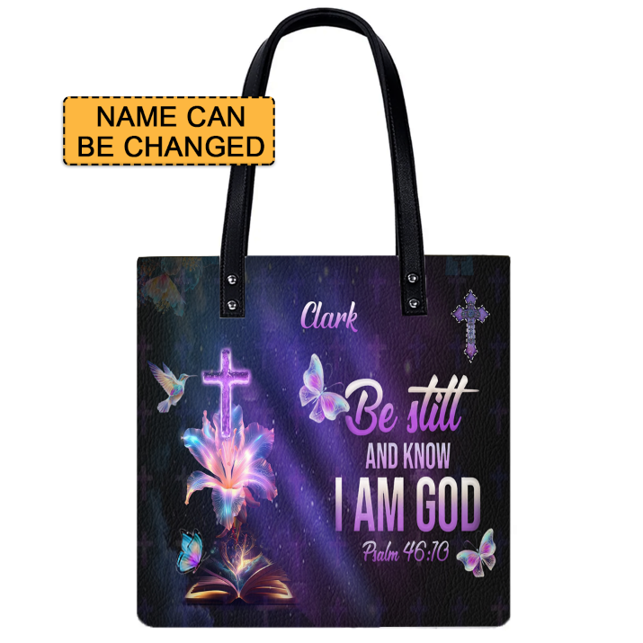 Christianartbag Handbags, Blessed Is She Leather Handbag Blue, Personalized Bags, Gifts for Women, Christmas Gift, CABLTB04290923.