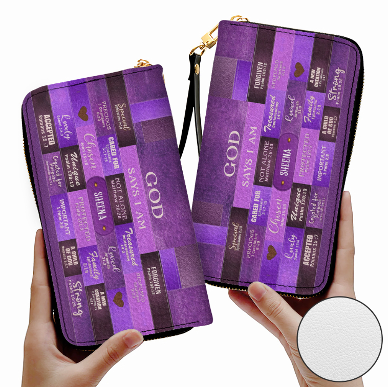 Christianartbag Handbags, God Says You Are Leather Handbag Purple, Personalized Bags, Gifts for Women, Christmas Gift, CABLTB02220923.