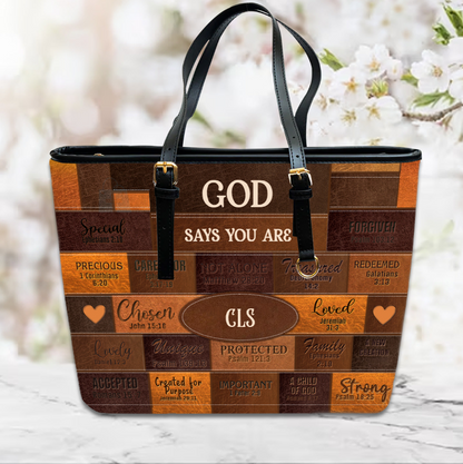 Christianartbag Handbags, God Says You Are Leather Bags, Personalized Bags, Gifts for Women, Christmas Gift, CABLTB01040823.