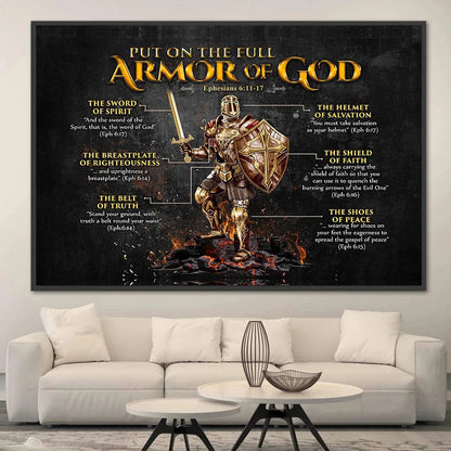 Christianartbag Home Decor, Put On The Full Armor Of God Poster Prints For Home Decor Warrior of God Religious Jesus Christian Canvas Painting Wall Art - Christian Art Bag