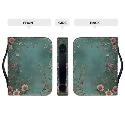 Personalized Bible Cover, Bible bag comes with a portable handle, Waterproof PU Leather Zipper Book Cover Bible Bag Bible Carrying Case M-2XL