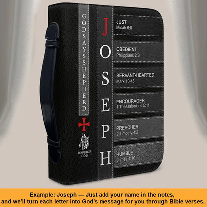 Personalized Bible Cover for Men – Christian Leather Pastor Gift with Name & Scripture | CHRISTIANARTBAG