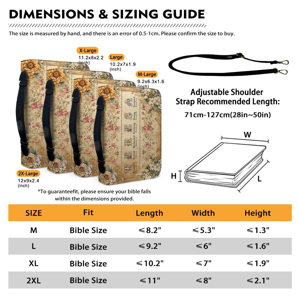 CHRISTIANARTBAG Bible Cover - Uncover the sacred meaning of your name - A Special Christian Gift for Moms - Personalized Bible Cover, CABBBCV01200325