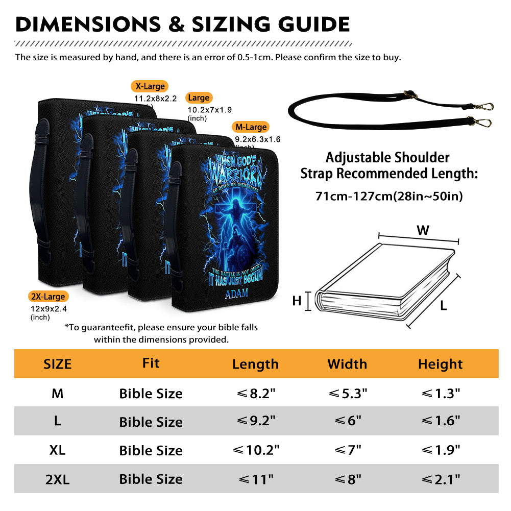 CHRISTIANARTBAG Bible Cover - When God's Warriors Go Down On Their Knees - Personalized Bible Cover – Custom Name – CHRISTIANARTBAG Gift for Christians CAB02280625