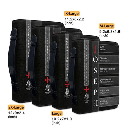 Personalized Bible Cover for Men – Christian Leather Pastor Gift with Name & Scripture | CHRISTIANARTBAG