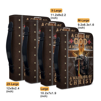 Personalized Christian Bible Cover for Men – A Warrior of Christ Design with Custom Name, Hair & Beard