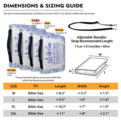 Personalized Bible Cover with Name Letters, Bible Verses & Birth Month Flowers – CHRISTIANARTBAG