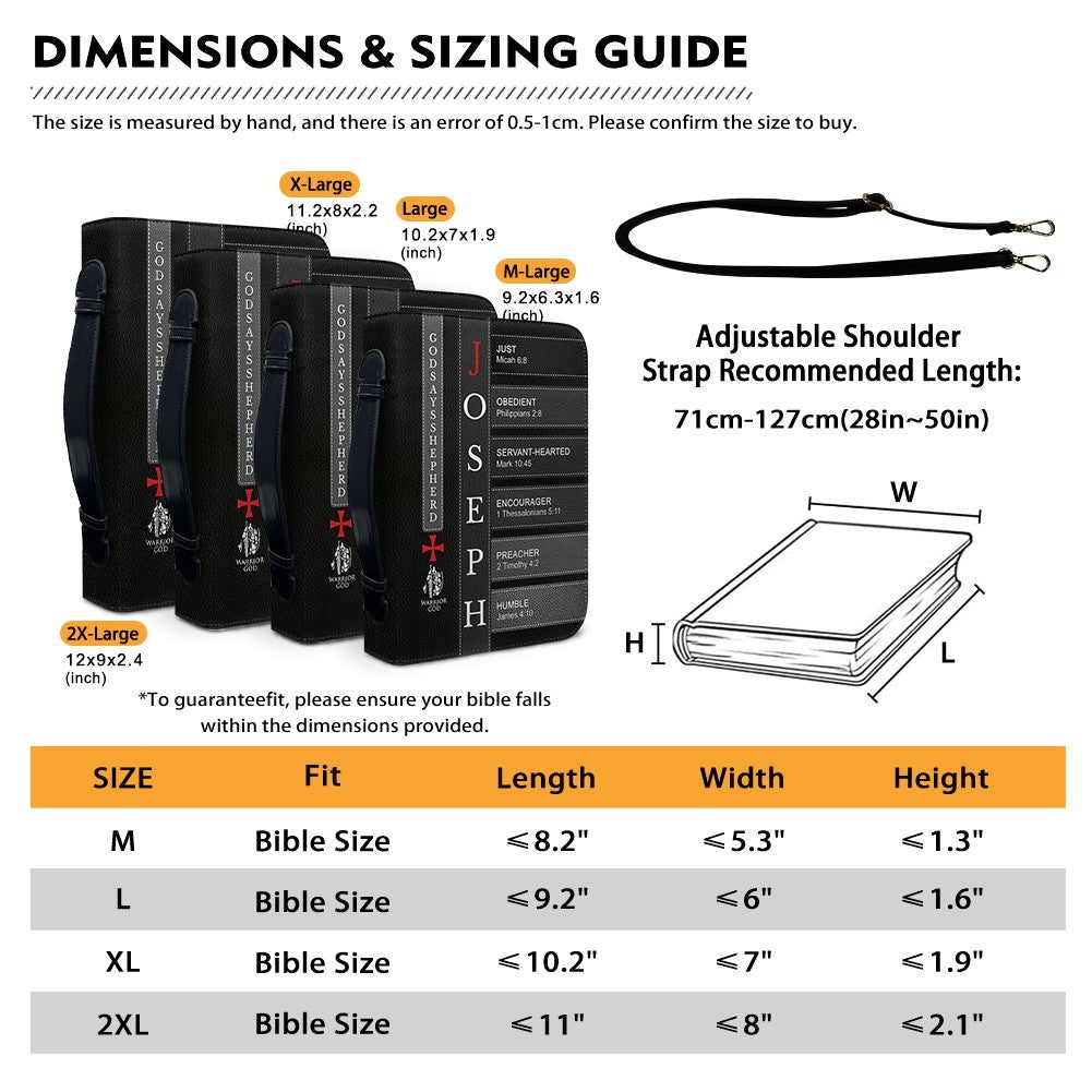 Personalized Bible Cover for Men – Christian Leather Pastor Gift with Name & Scripture | CHRISTIANARTBAG