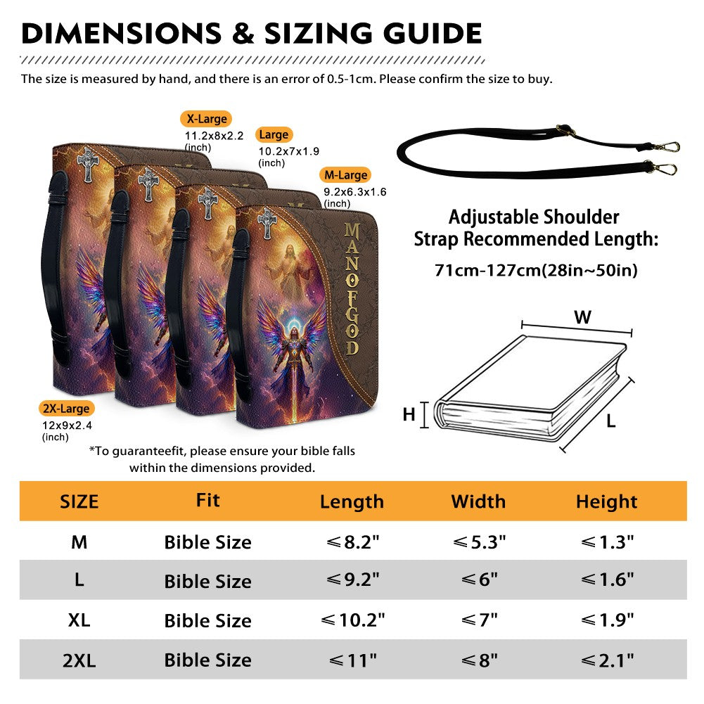 Personalized Bible Cover with Custom Name – Each Letter Matches a Bible Verse | Unique Christian Gift for Men