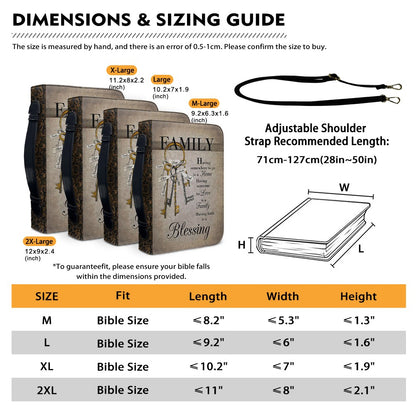 CHRISTIANARTBAG Bible Cover - Having both is a Blessing FAMILY is a Blessing - Personalized Bible Cover - Christian Gifts.