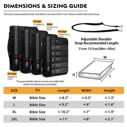 Personalized Bible Cover for Men - Bible Cover with Name Letters - CHRISTIANARTBAG