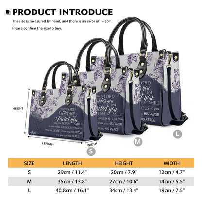 Christian Personalized Leather Handbag Flower for Women – Custom Name & Scripture | CHRISTIANARTBAG