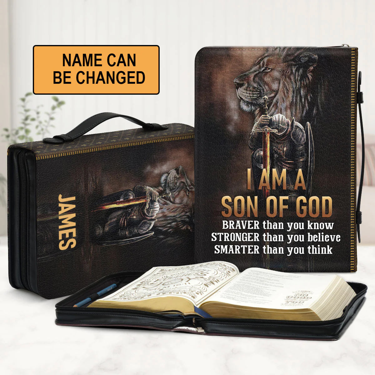 Christianart Bible Cover, I Am A Son Of God, Gifts For Women, Gifts For Men, Christmas Gift. - Christian Art Bag