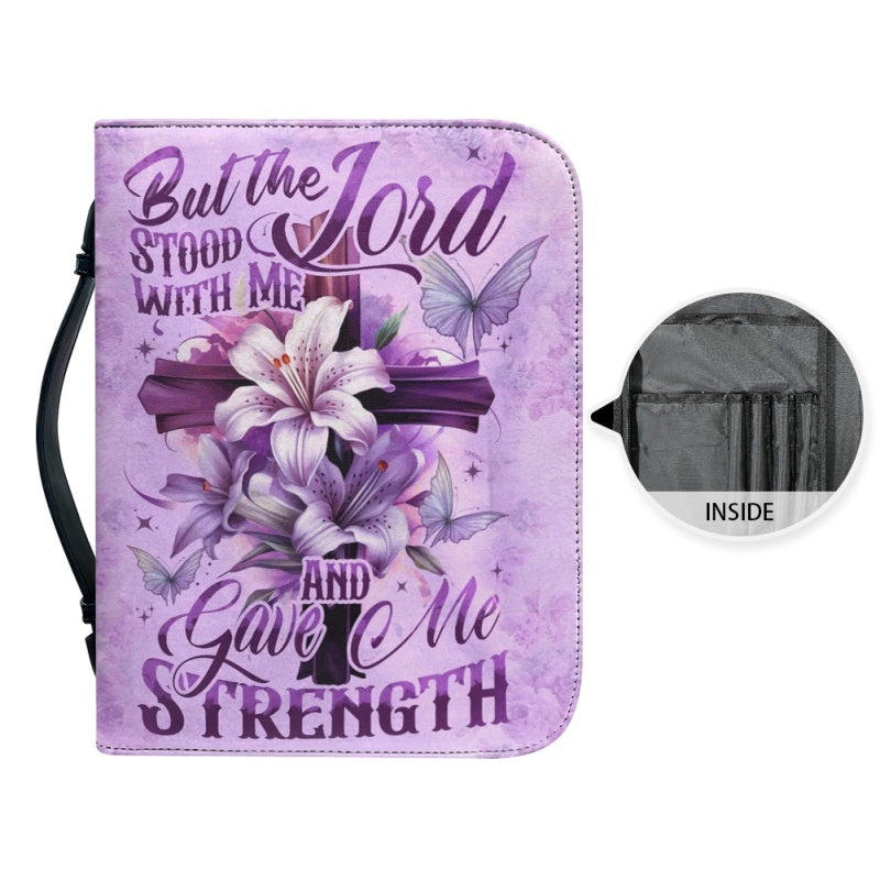 Christianartbag Bible Cover, Lord Stood With Me Bible Cover, Personalized Bible Cover, Lily Folower Bible Cover, Christian Gifts, CAB05291223. - Christian Art Bag