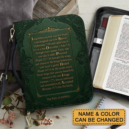 Personalized Name Acrostic Bible Story Cover | Custom Colors & Verses - CHRISTIANARTBAG 01090426