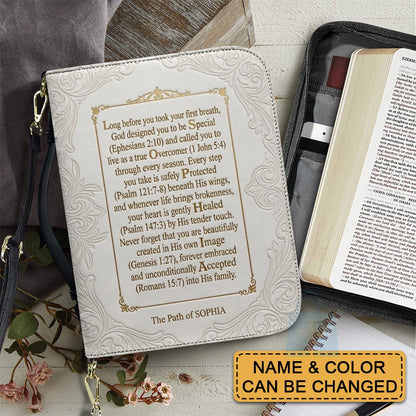 Personalized Name Acrostic Bible Story Cover | Custom Colors & Verses - CHRISTIANARTBAG 01090426