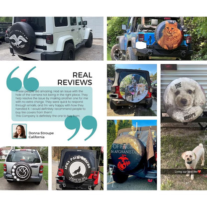 Customizable Spare Tire Cover by CHRISTIANARTBAG - Personalize with Your Own Photo, Text, or Logo