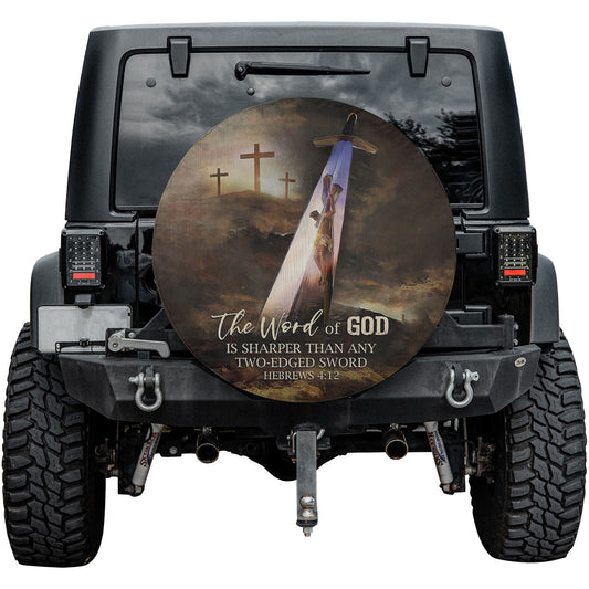 Spiritual Warrior Custom Spare Tire Cover by CHRISTIANARTBAG - Displaying the Power of the Word