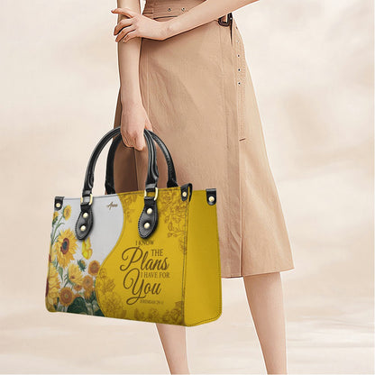 Personalized Leather Handbag for Christian Women – Christian Handbag with Bible Verses | Elegant Faith-Inspired Handbag