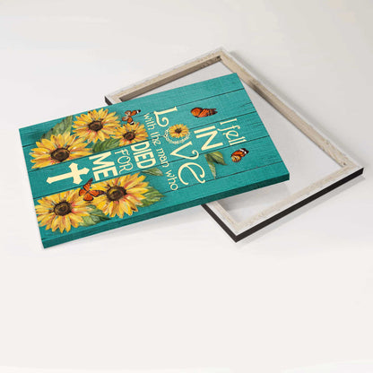 Sunflower Devotion Canvas Print - CHRISTIANARTBAG | 'In Love with the Savior' Inspirational Wall Art