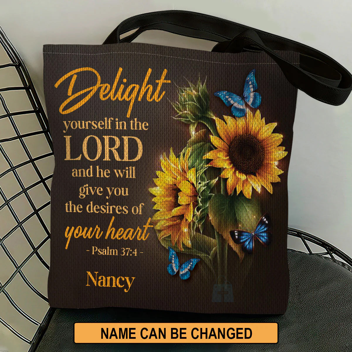 Christianart Designer Handbags, Delight Yourself In The Lord, Personalized Gifts, Gifts for Women. - Christian Art Bag