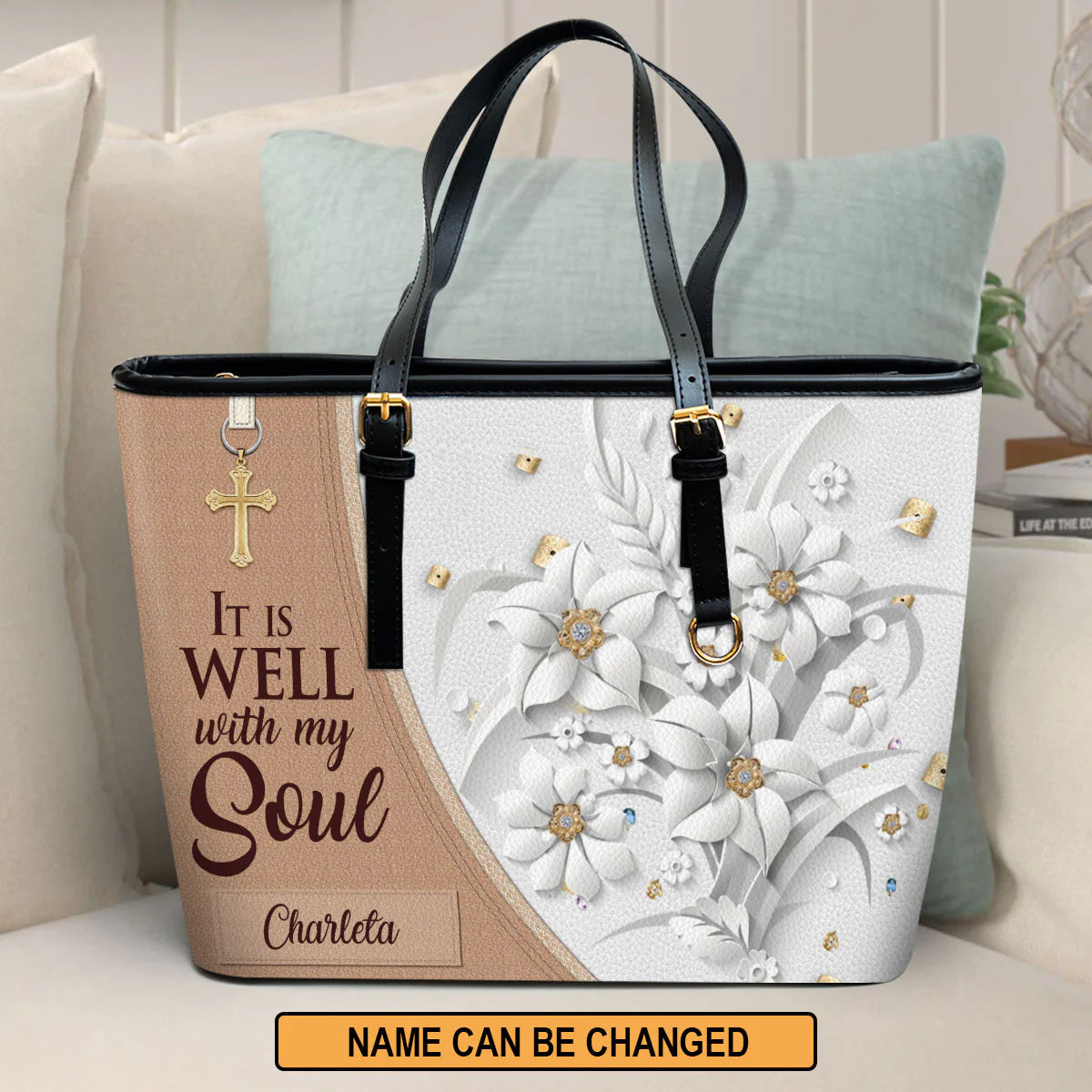 Christianart Designer Handbags, It Is Well With My Soul, Personalized Gifts, Gifts for Women. - Christian Art Bag
