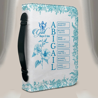 Personalized Bible Cover with Name Letters, Bible Verses & Birth Month Flowers – CHRISTIANARTBAG