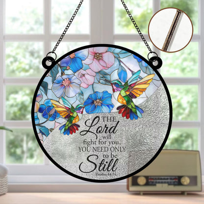Personalized Christian Suncatcher – Acrylic & Wood Window Hanging Ornament with Bible Verse | CHRISTIANARTBAG