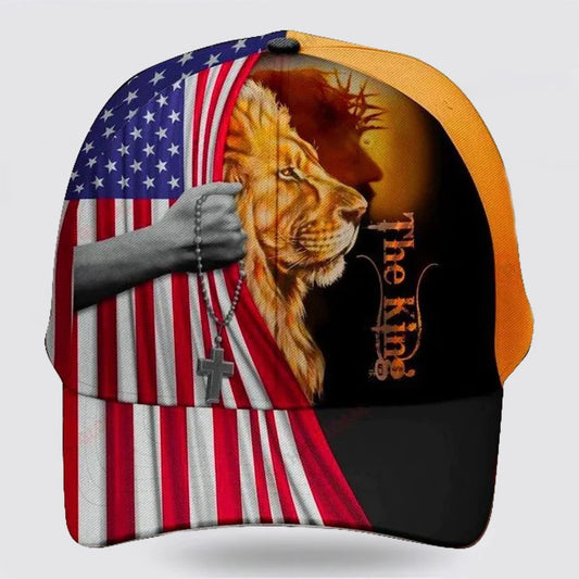 Christianartbag Hat, Personalized Name Classic Cap with The King Jesus Lion Design, Personalized Hat, Christian Hat, CABHAT11141223. - Christian Art Bag