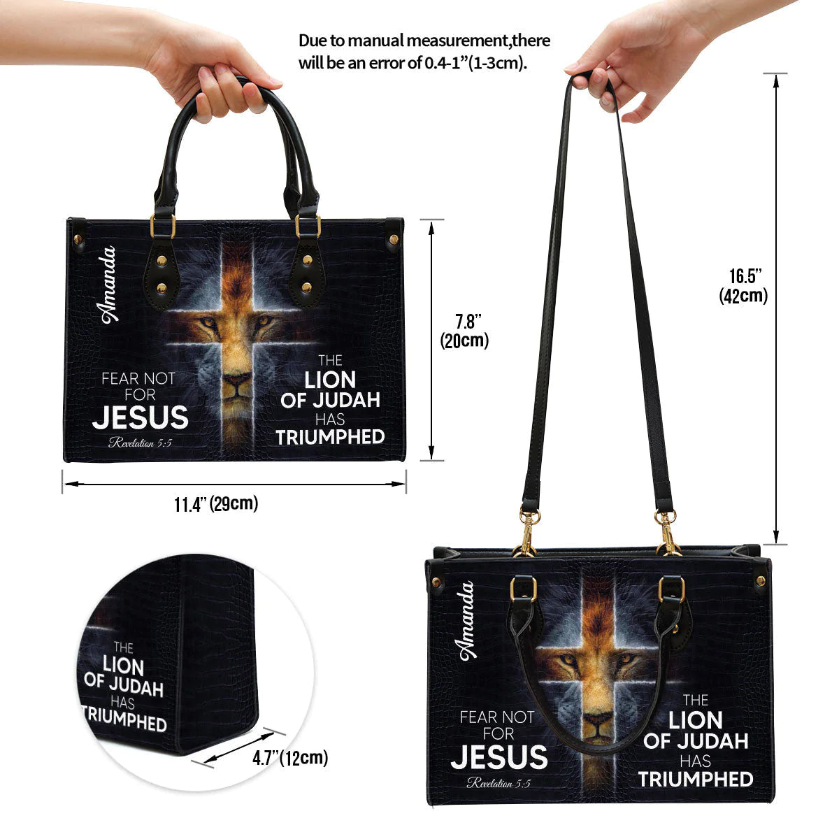 Christianartbag Handbag, The Lion Of Judah Has Triumphed Leather Handbag, Personalized Gifts, Gifts for Women, Christmas Gift. - Christian Art Bag