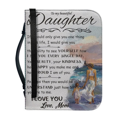 Christianartbag Bible Cover, To My Daughter From Mom Bible Cover, Personalized Bible Cover, Art Design Bible Cover, Christian Gifts, CAB004071223. - Christian Art Bag