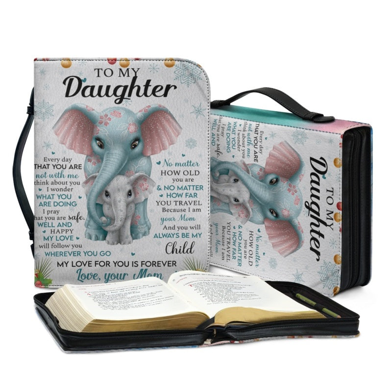 Christianartbag Bible Cover, To My Daughter From Mom Bible Cover, Personalized Bible Cover, Art Design Bible Cover, Christian Gifts, CAB09071223. - Christian Art Bag