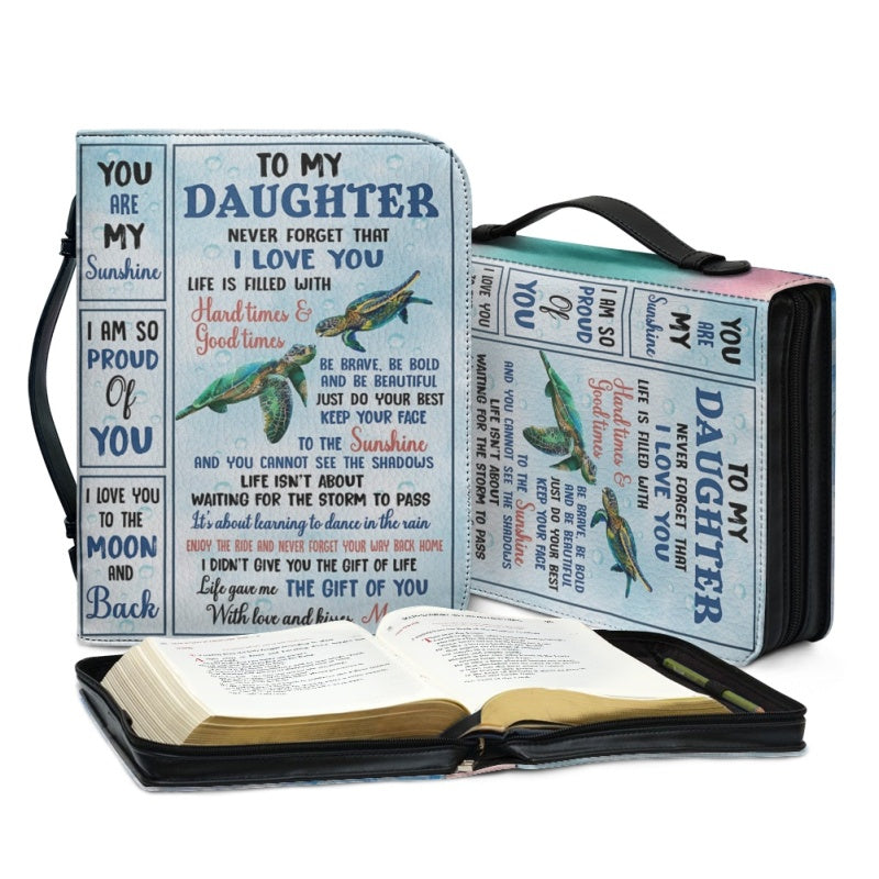 Christianartbag Bible Cover, To My Daughter From Mom Bible Cover, Personalized Bible Cover, Art Design Bible Cover, Christian Gifts, CAB11071223. - Christian Art Bag