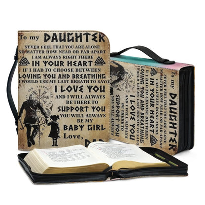 Christianartbag Bible Cover, To My Daughter From Dad Bible Cover, Personalized Bible Cover, Art Design Bible Cover, Christian Gifts, CAB15071223. - Christian Art Bag