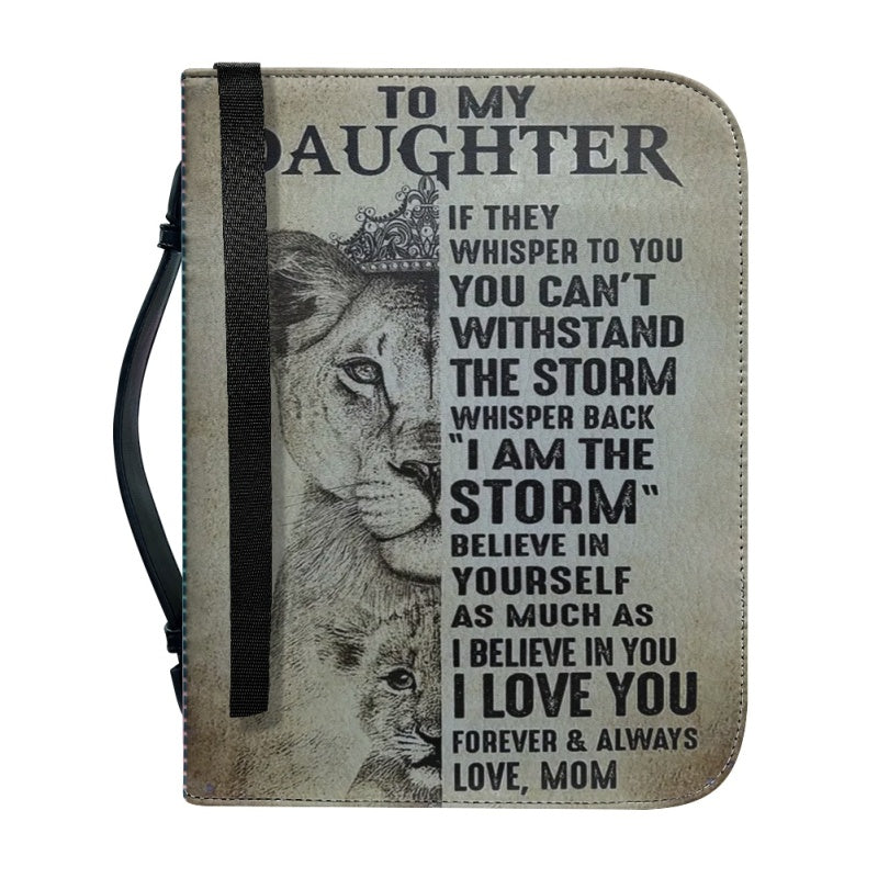 Christianartbag Bible Cover, To My Daughter From Mom Bible Cover, Personalized Bible Cover, Art Design Bible Cover, Christian Gifts, CAB16071223. - Christian Art Bag