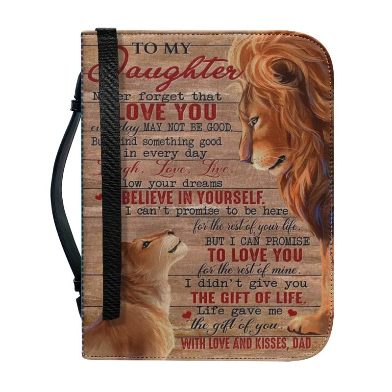 Christianartbag Bible Cover, To My Daughter From Mom Bible Cover, Personalized Bible Cover, Art Design Bible Cover, Christian Gifts, CAB18071223. - Christian Art Bag