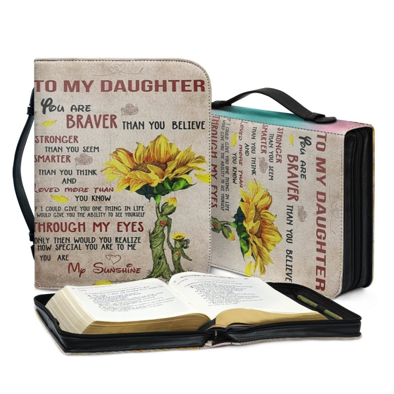 Christianartbag Bible Cover, To My Daughter From Mom Bible Cover, Personalized Bible Cover, Art Design Bible Cover, Christian Gifts, CAB20071223. - Christian Art Bag