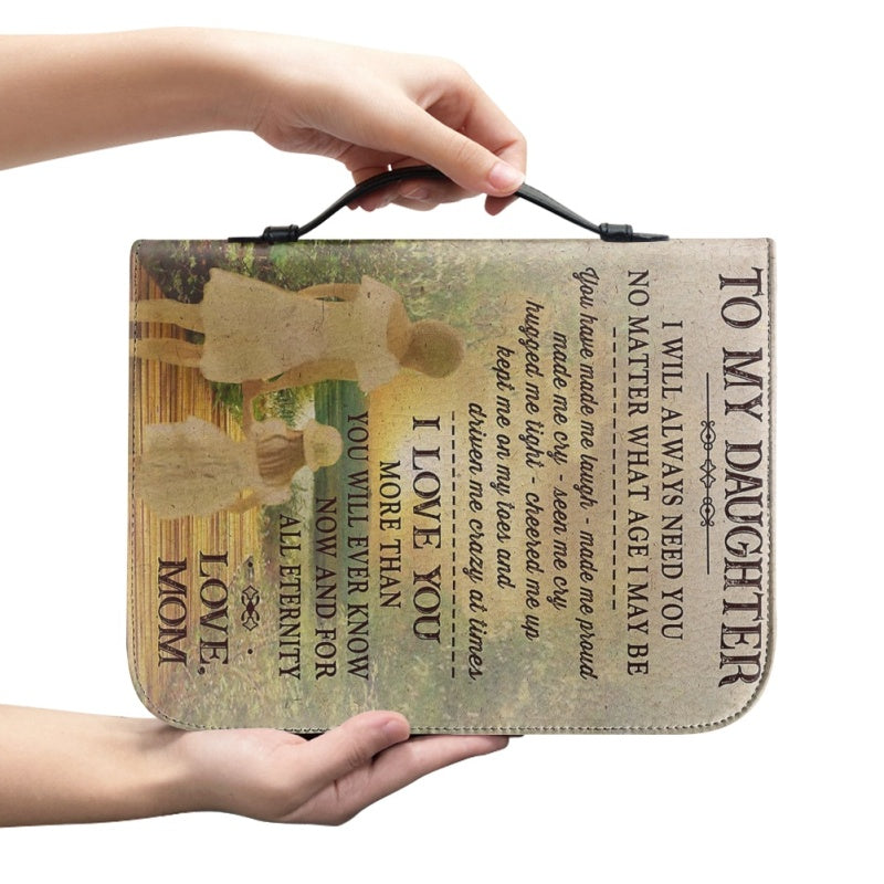 Christianartbag Bible Cover, To My Daughter From Mom Bible Cover, Personalized Bible Cover, Art Design Bible Cover, Christian Gifts, CAB21071223. - Christian Art Bag