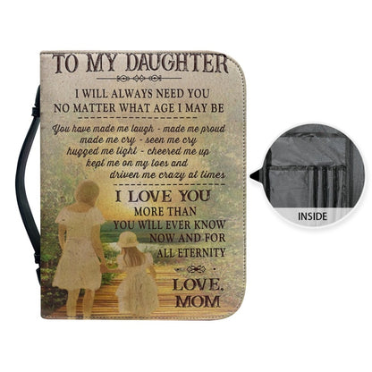 Christianartbag Bible Cover, To My Daughter From Mom Bible Cover, Personalized Bible Cover, Art Design Bible Cover, Christian Gifts, CAB21071223. - Christian Art Bag