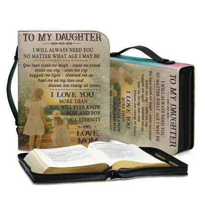 Christianartbag Bible Cover, To My Daughter From Mom Bible Cover, Personalized Bible Cover, Art Design Bible Cover, Christian Gifts, CAB21071223. - Christian Art Bag