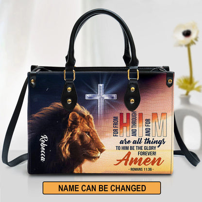 Christianartbag Handbag, To Him Be The Glory Forever, Personalized Gifts, Gifts for Women, Christmas Gift. - Christian Art Bag