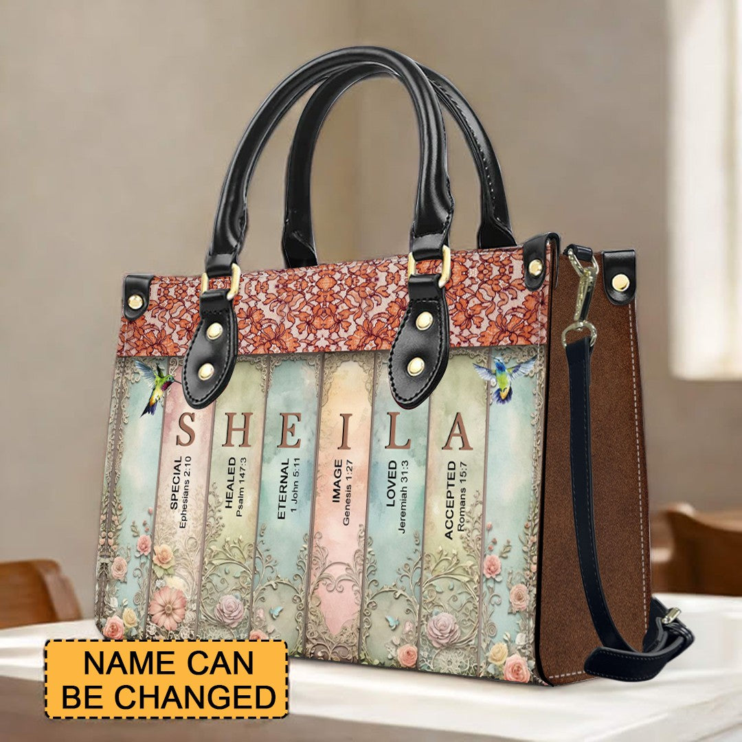 Christianartbag Handbags- Uncover the sacred meaning of your name - Bookmarks Leather Handbag - CABLTB01120624.