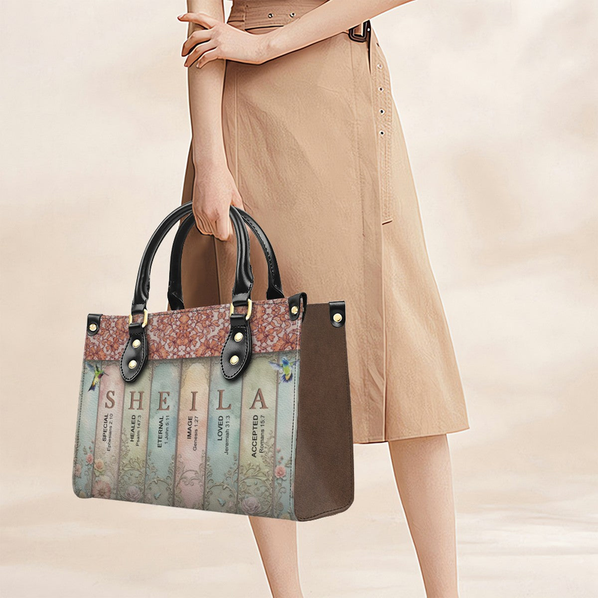 Christianartbag Handbags- Uncover the sacred meaning of your name - Bookmarks Leather Handbag - CABLTB01120624.