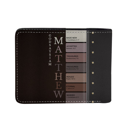 Personalized Men's Wallet - Uncover the sacred meaning of your name - Custom Name - Personalized Wallet, CABW0111162424