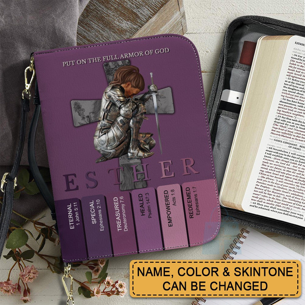 CHRISTIANARTBAG Bible Cover - Uncover the sacred meaning of your name - Custom Name and Skin Tone - Personalized Bible Cover, CABBBCV01200624.