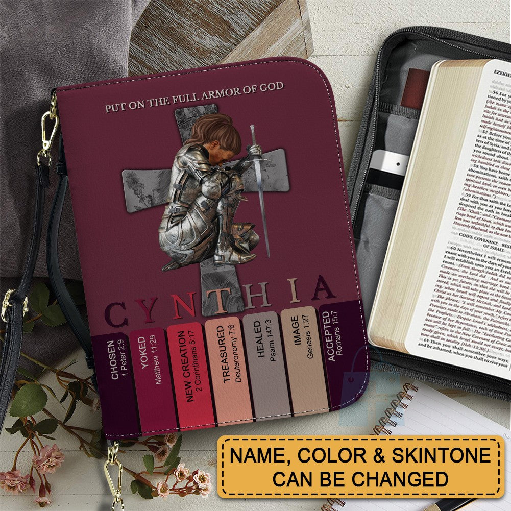 CHRISTIANARTBAG Bible Cover - Uncover the sacred meaning of your name - Custom Name and Skin Tone - Personalized Bible Cover, CABBBCV01200624.