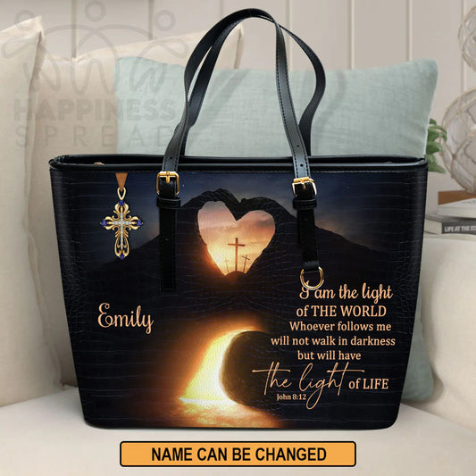 Christianart Handbag, Personalized Hand Bag, I Am The Light Of The World, Personalized Gifts, Gifts for Women. - Christian Art Bag