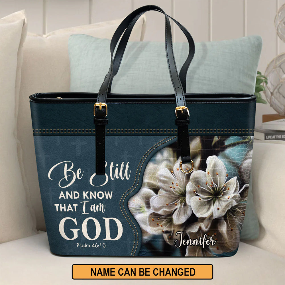 HPSP Checkbook Cover, PU Card Bag, Be Still And Know That I Am God, Psalm 46:10. - Christian Art Bag