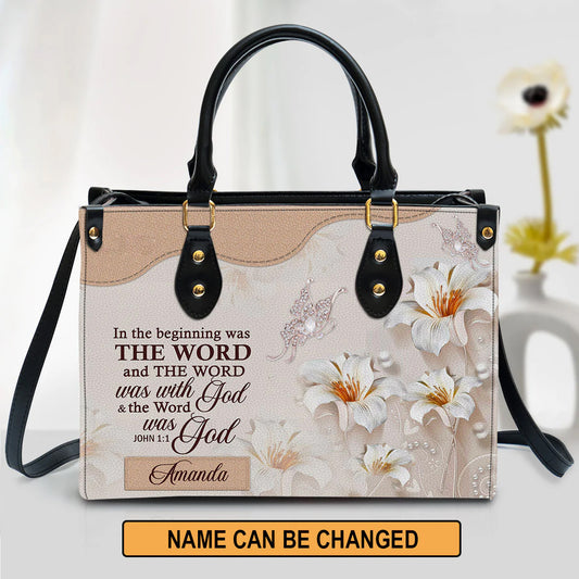 Christianart Handbag, The Word Was With God, Personalized Gifts, Gifts for Women. - Christian Art Bag